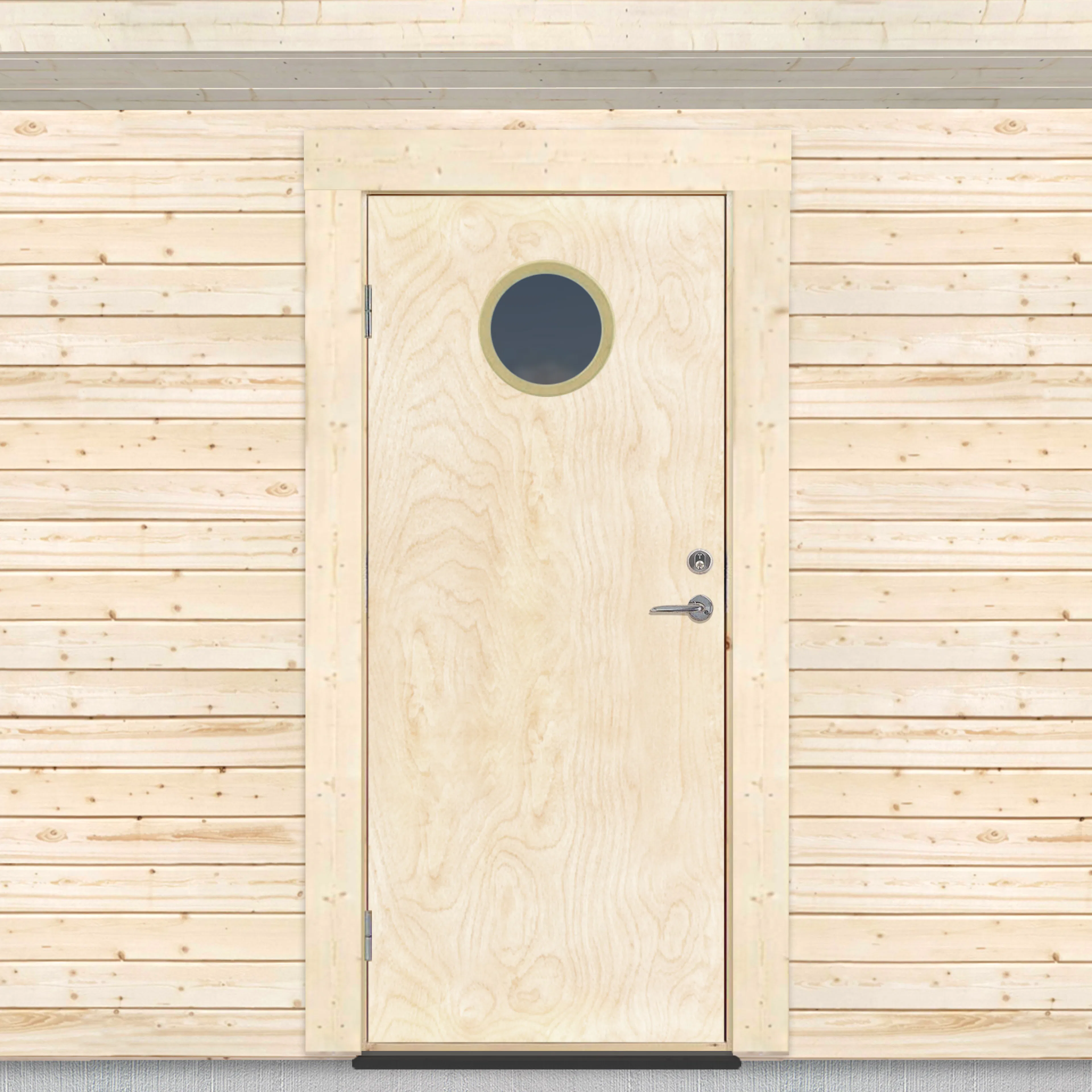 Varmförrådsdörr Sveadörren Runt Fönster Obehandlad