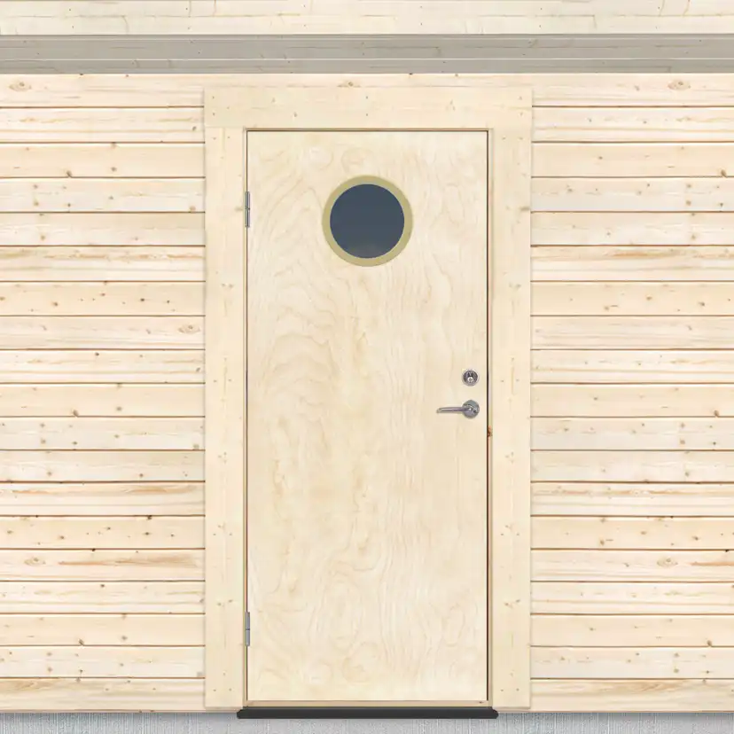 Varmförrådsdörr Sveadörren Runt Fönster Obehandlad