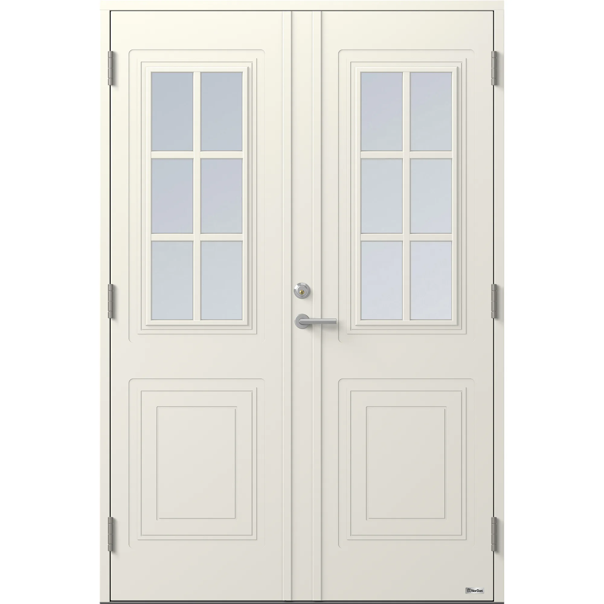 Ytterdörr NorDan Vega 835 PG Lagerförd 14x21 Höger Vit