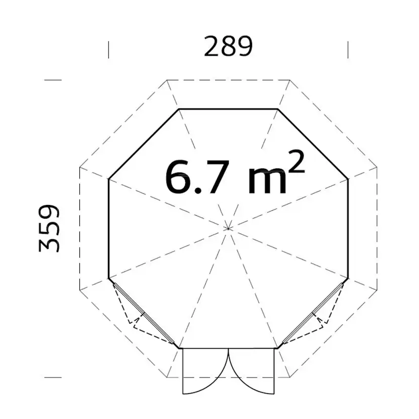 Lusthus Palmako Veronica 2 Trädgårdspaviljon 6,9 m² i Obehandlat Trä