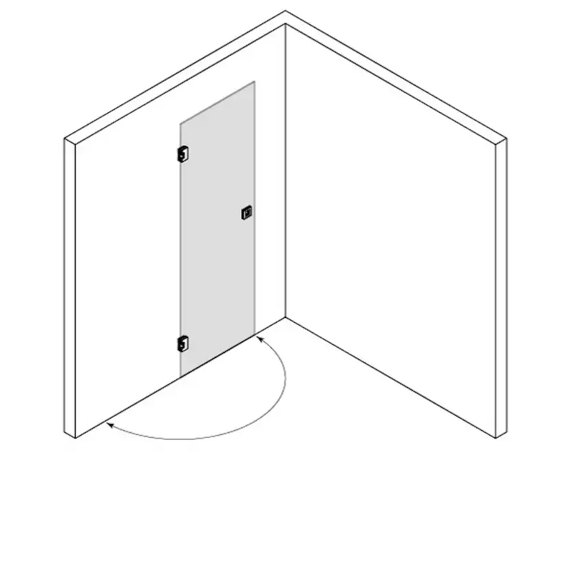 Duschdörr Hietakari Vetro 512 Vändbar