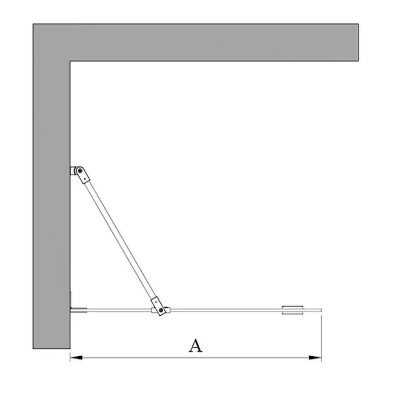 Duschvägg Hietakari Vetro 511 Fast