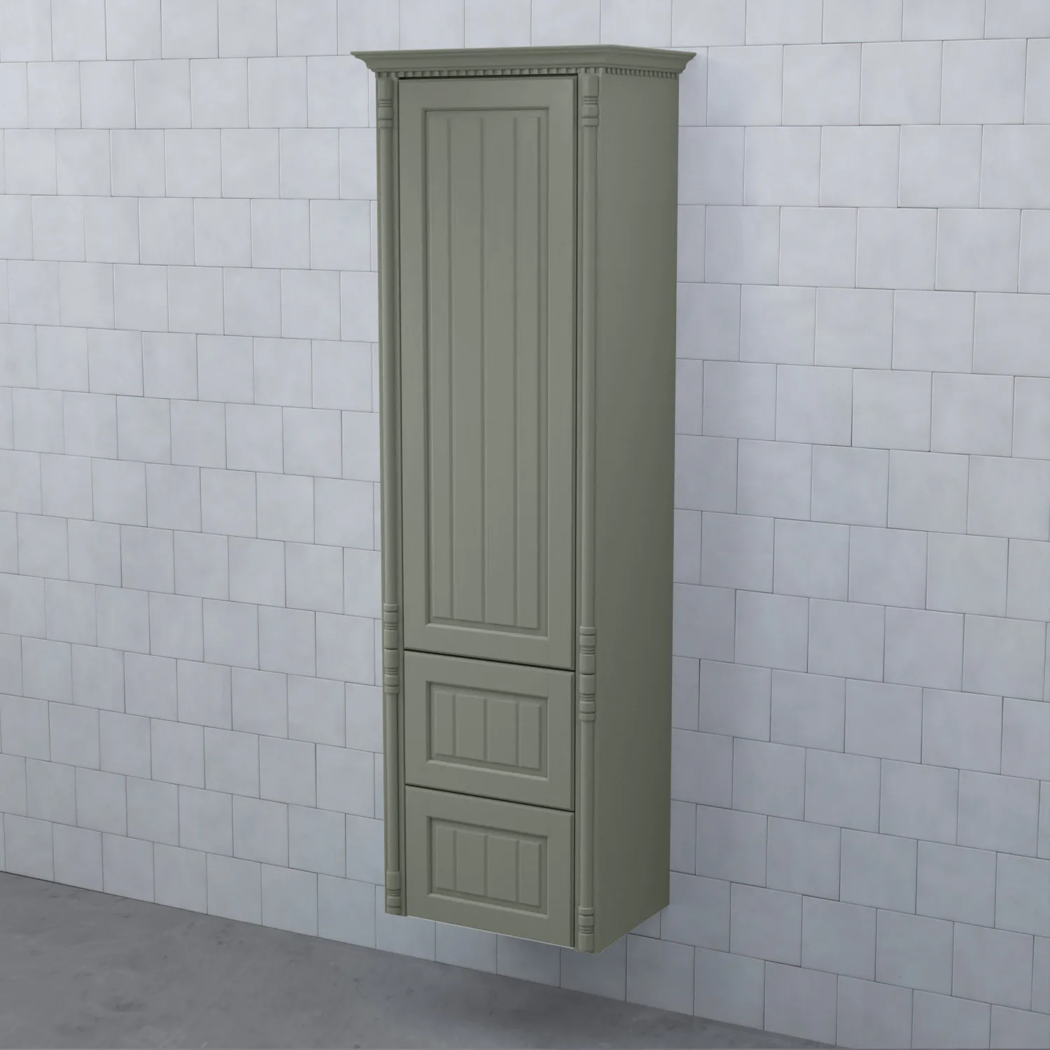 Högskåp Björbo Badrum Valhall med Lucka och 2 Lådor