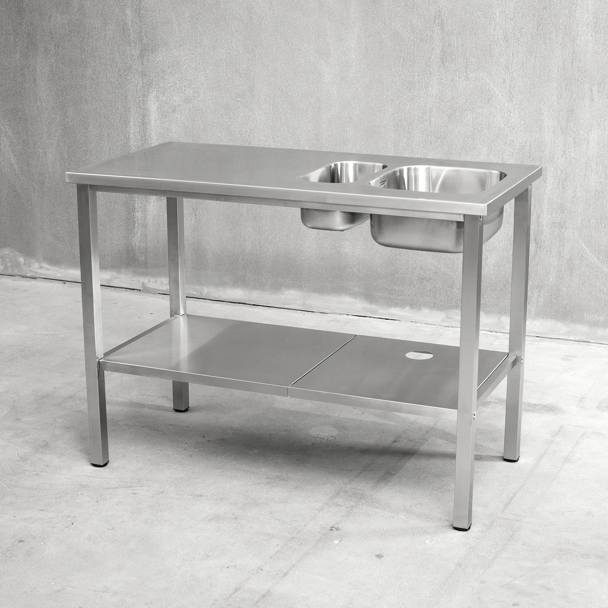 Bänkstativ Vilan Stainless Variant Stativ och Underhylla med hål