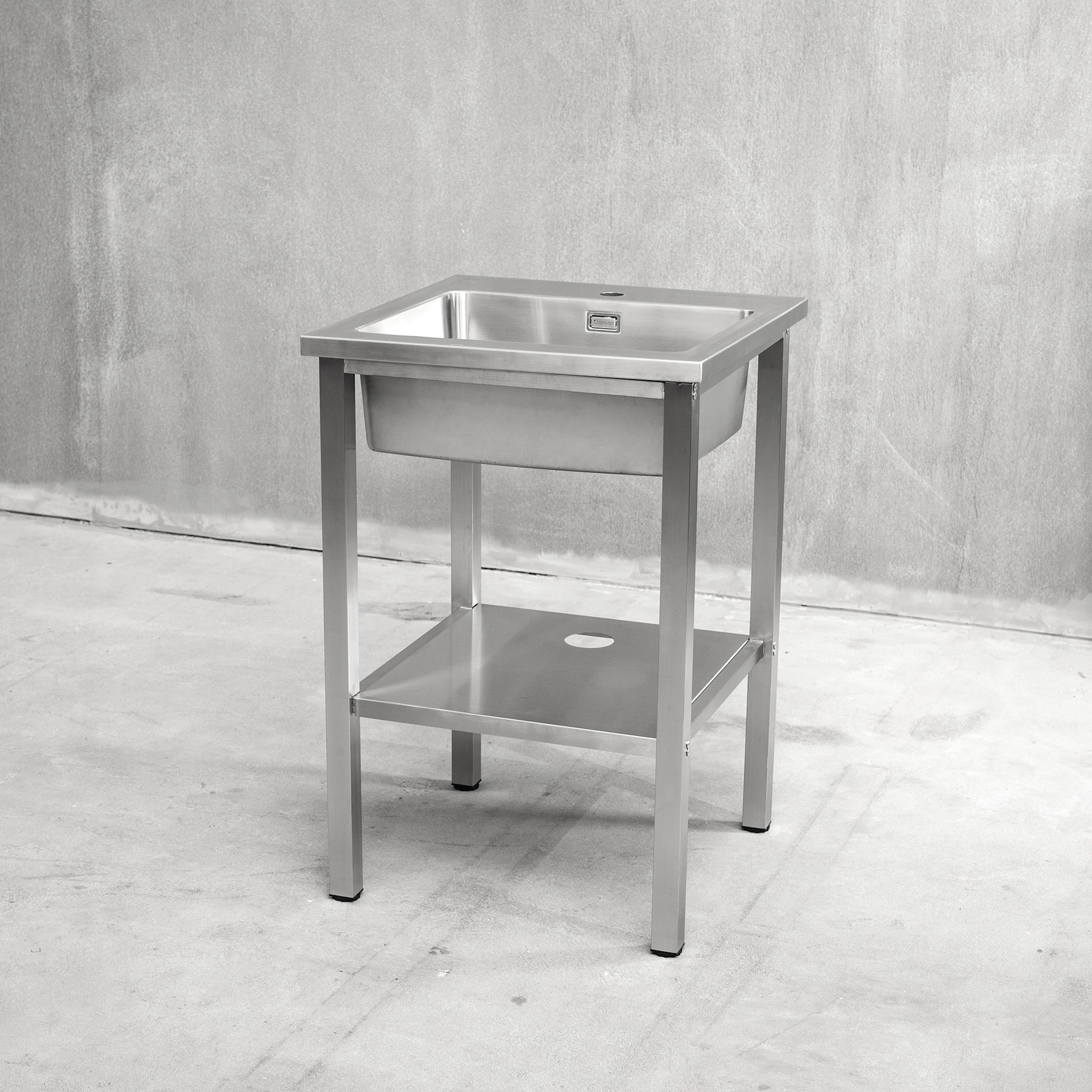 Bänkstativ Vilan Stainless Variant Stativ och Underhylla med hål