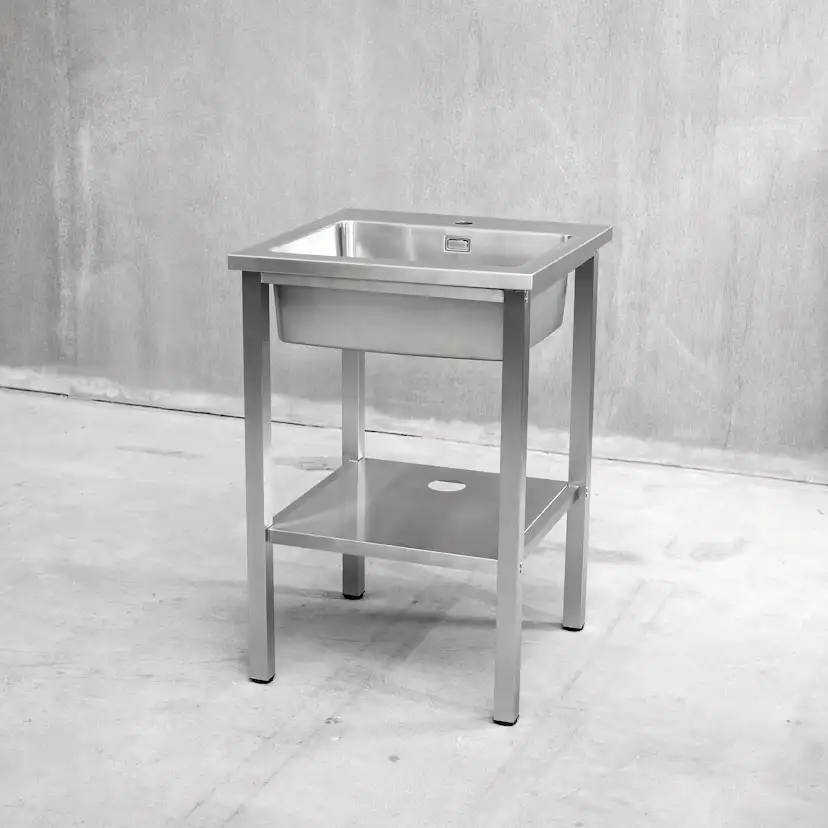 Bänkstativ Vilan Stainless Variant Stativ och Underhylla med hål