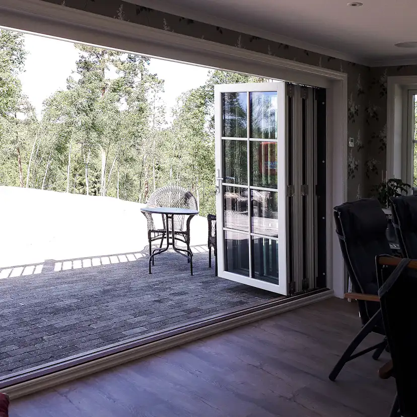 Vikdörr Vilenta Åre Trä/Aluminium 4-Delat