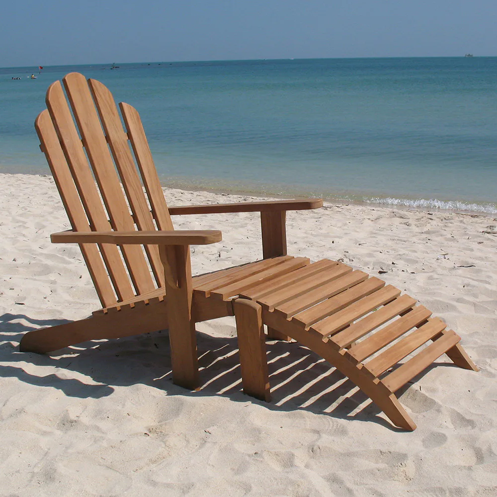 Däckstol Eden Wood Nestor Adrion inkl. Fotpall Utomhus