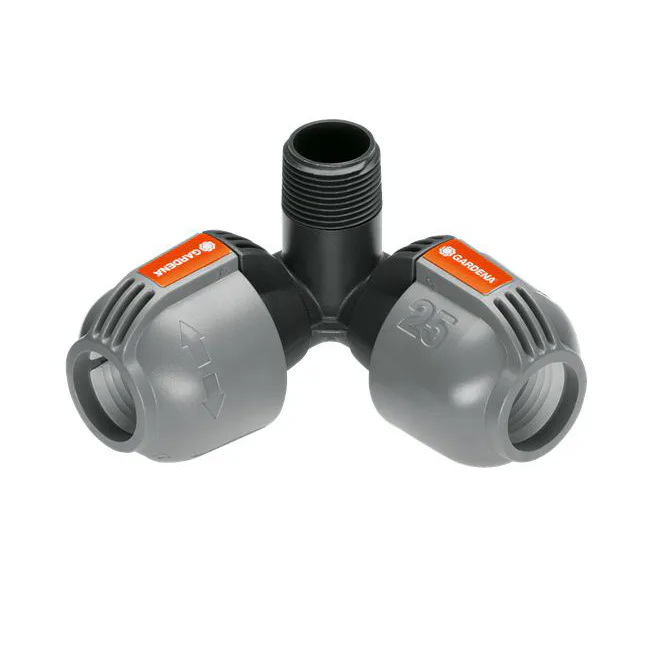 Vinklad L-skarv Gardena 25 mm x G 3/4 Hangänga