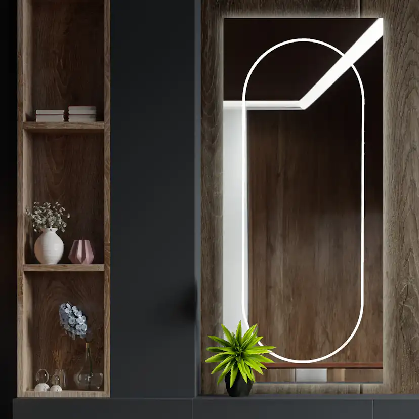 Spegel Vidi Vista med LED-belysning