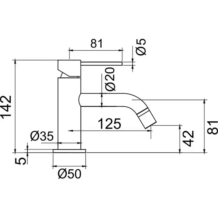 Tvättställsblandare Scandtap Steel Voyage