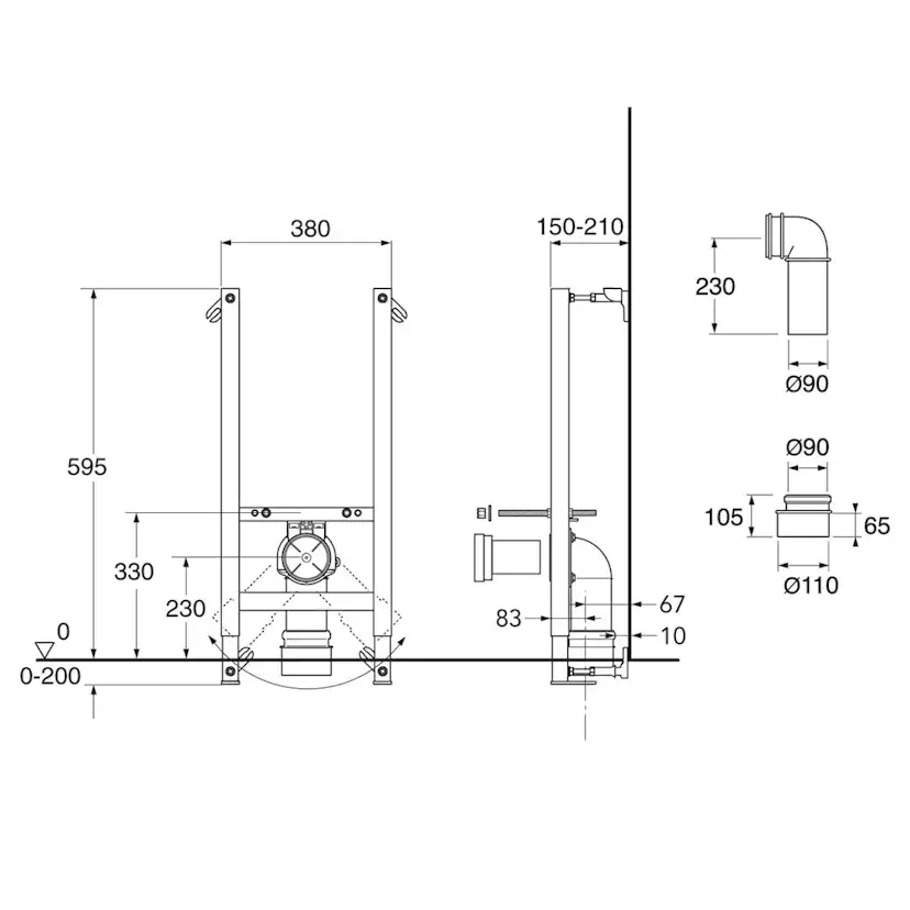 WC- och Bidéfixtur Gustavsberg Triomont