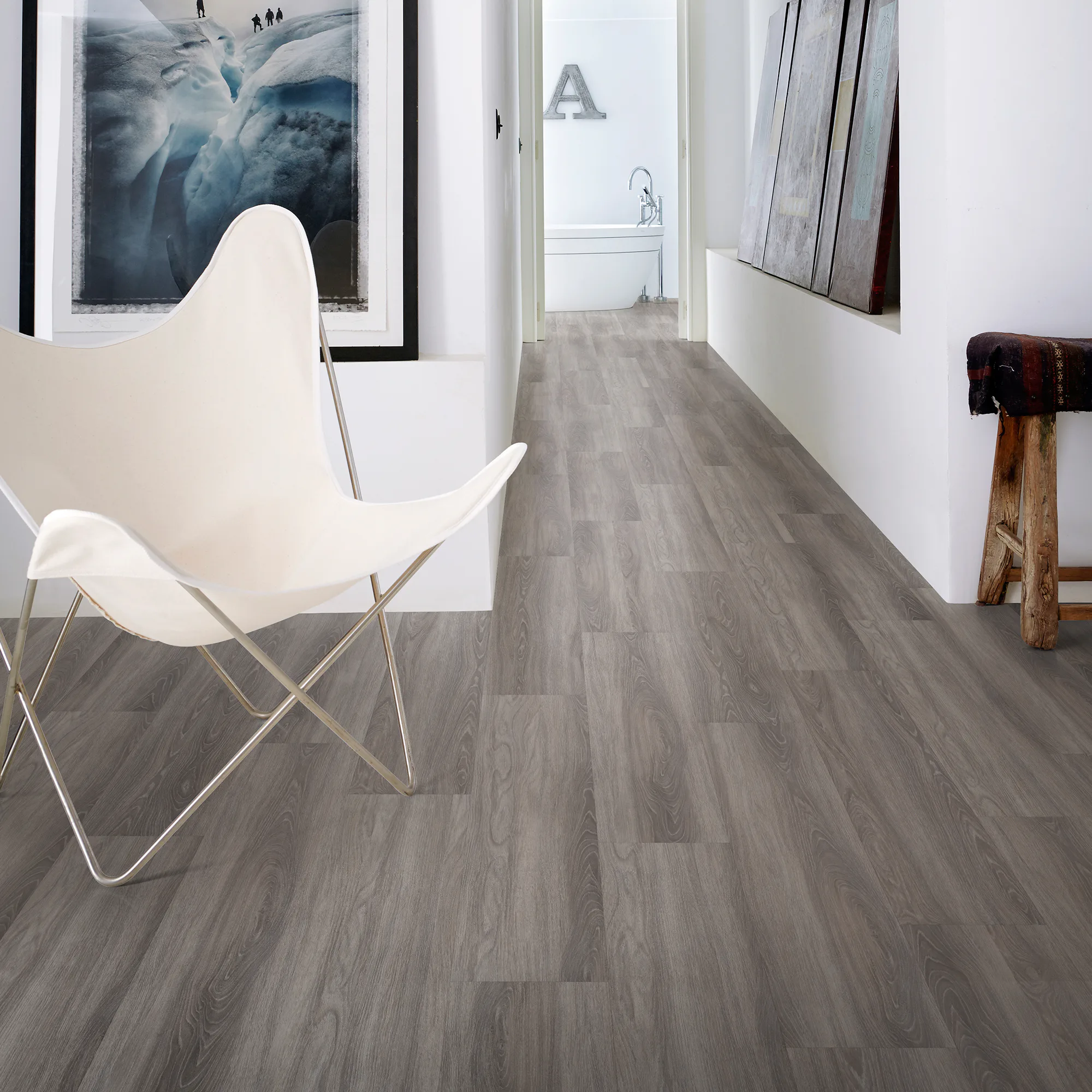 Vinylgolv Kährs LT-Click Wentwood CLW 1-Stavs Platsmatta i Grå