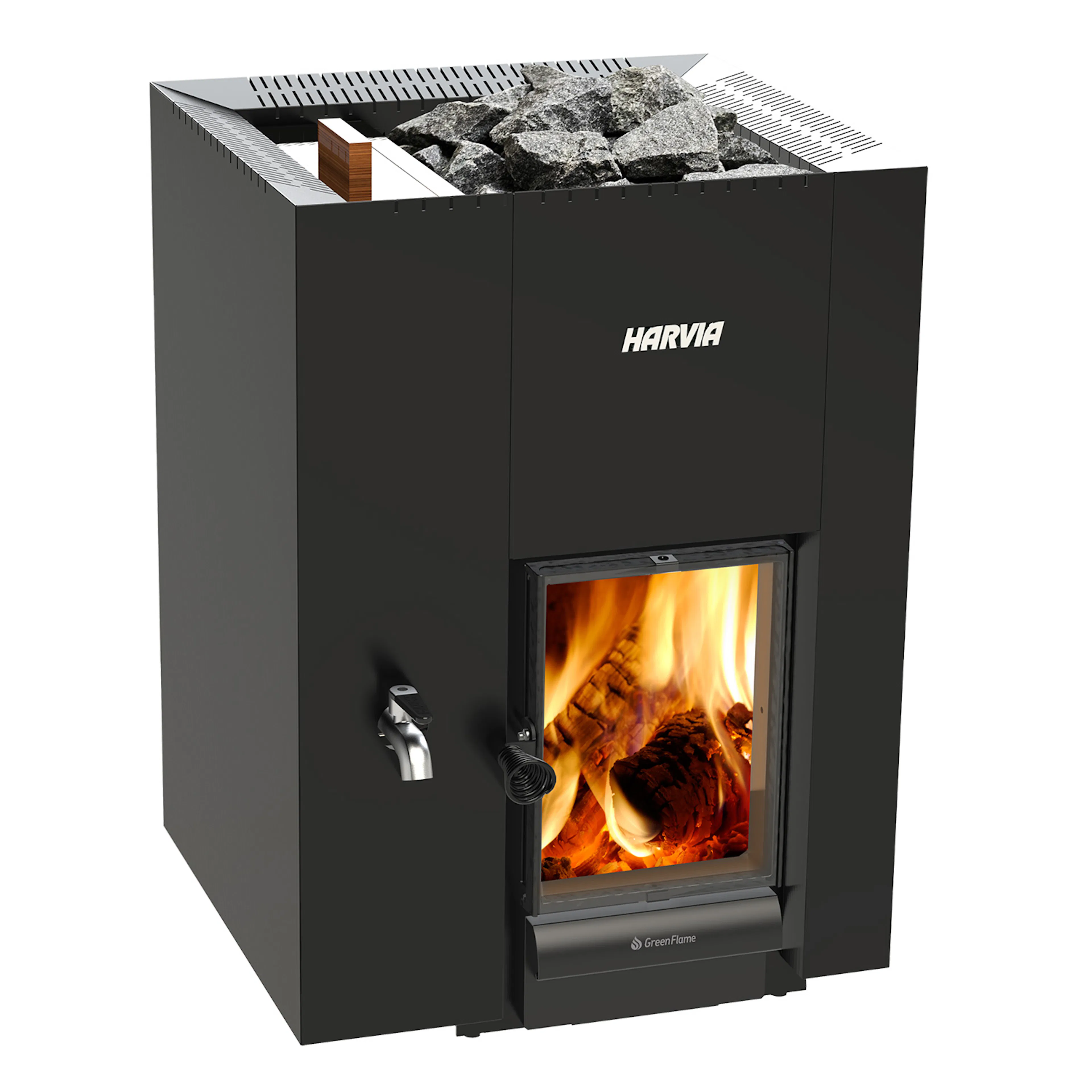 Vedeldad bastuugn Harvia Linear 22 GreenFlame LS