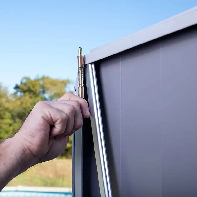 Förråd gop Toledo 1,1 m² Redskapsbod i Lackerat Stål