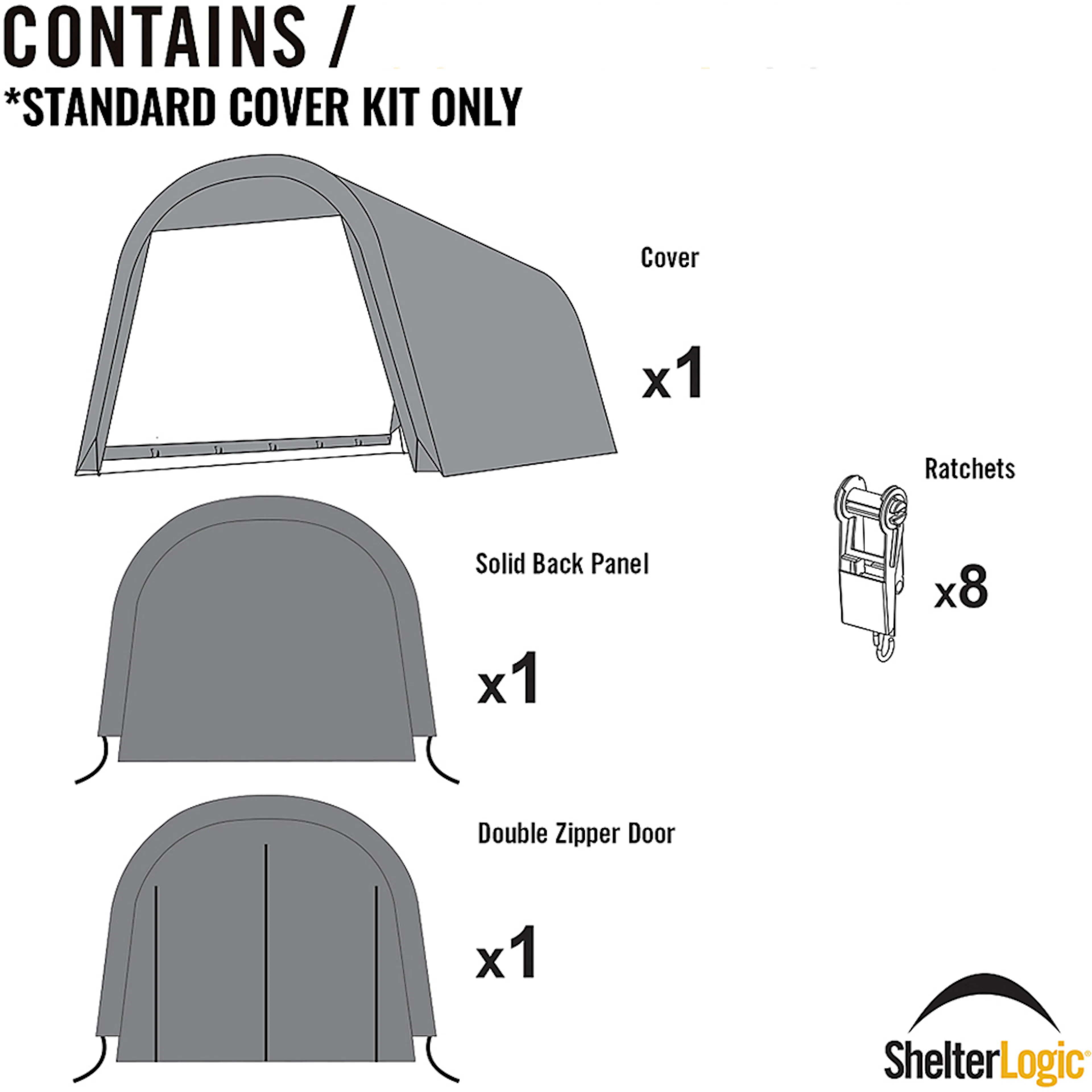 Duk gop till Roundtop Garagehus Grå 23 m² UV-behandlad & Vattenavvisande