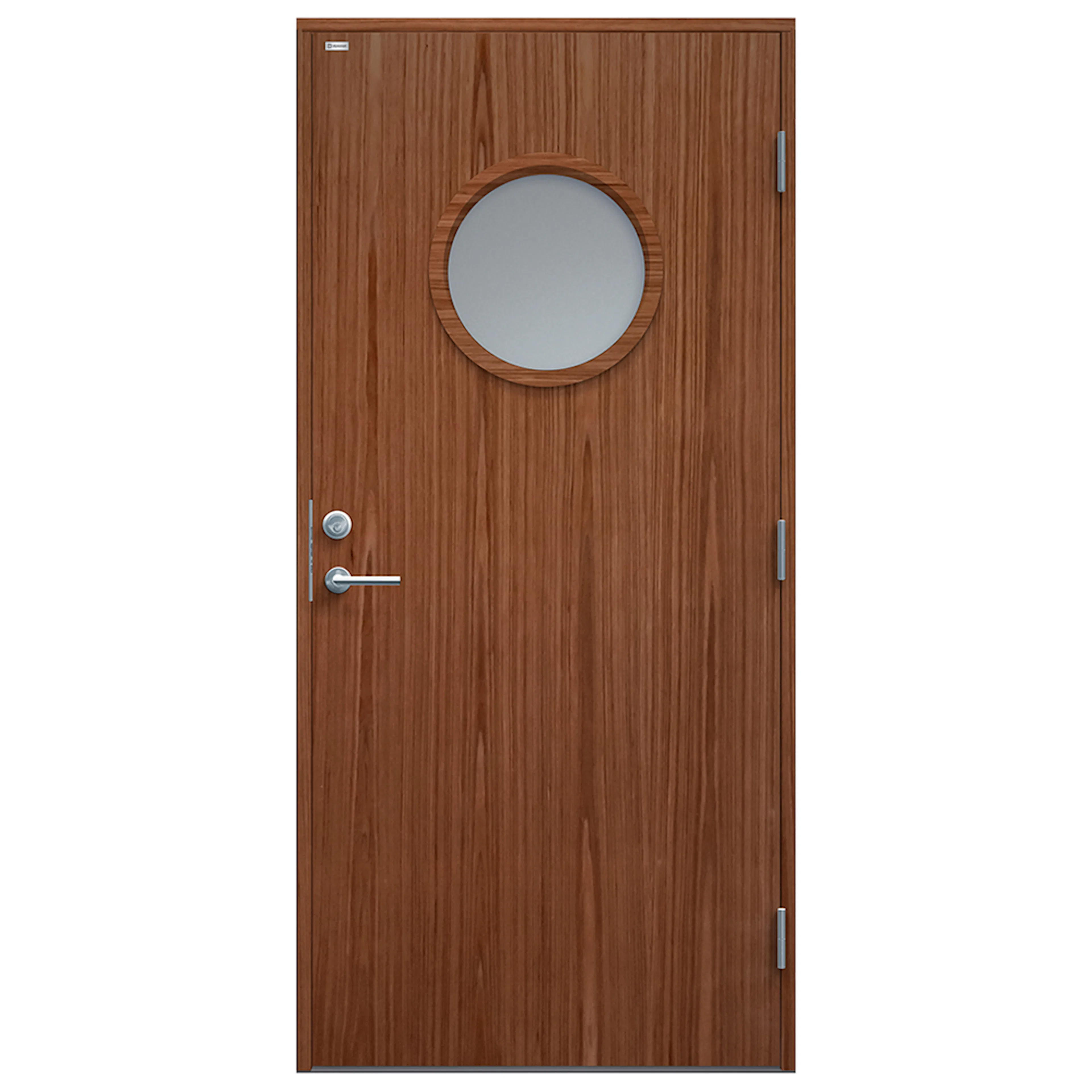 Ytterdörr Diplomat Rosa Träfanér Klarglas