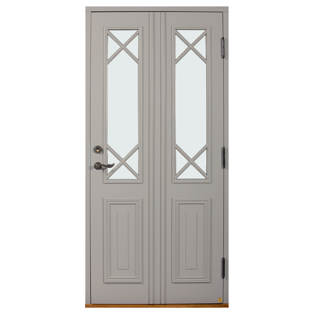 Ytterdörr Leksandsdörren Klockarberg Klarglas Eco74 RC2N