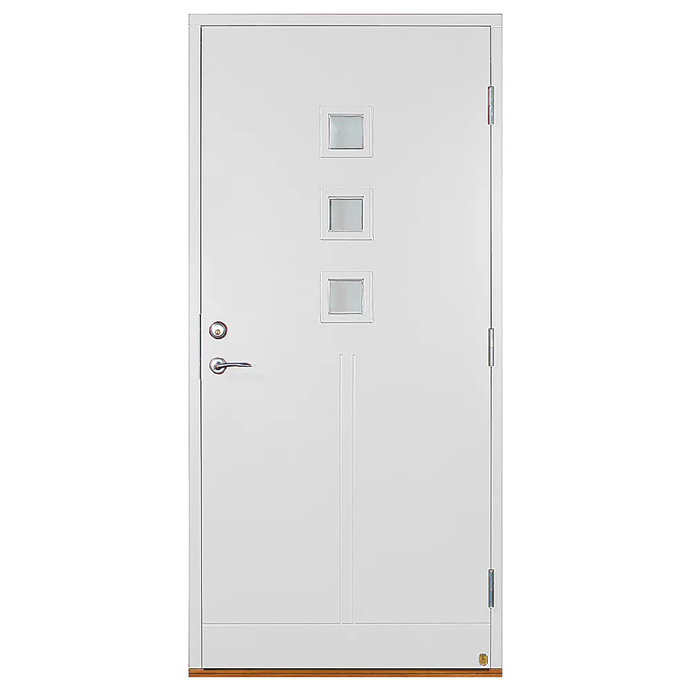 Ytterdörr Leksandsdörren Saltö Klarglas Eco74 RC2N