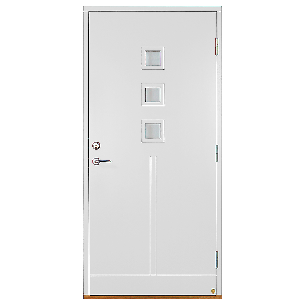 Ytterdörr Leksandsdörren Saltö Klarglas Eco74 RC2N