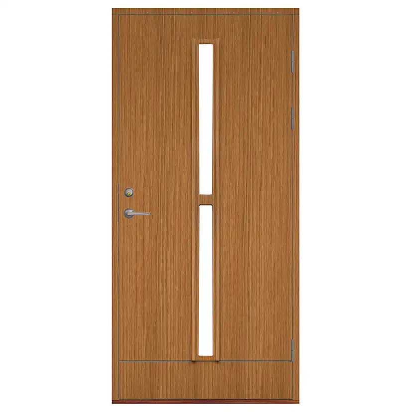 Ytterdörr SnickarPer 10G Venedig Teak Klarglas