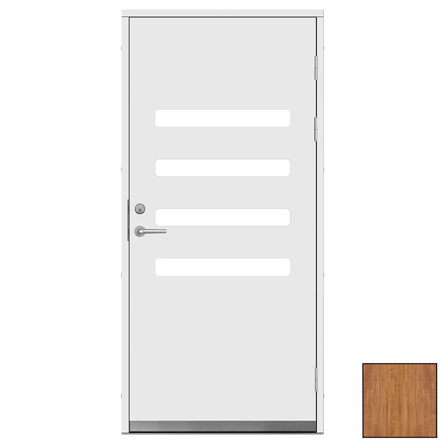 Ytterdörr SnickarPer 2110G Teak Klarglas