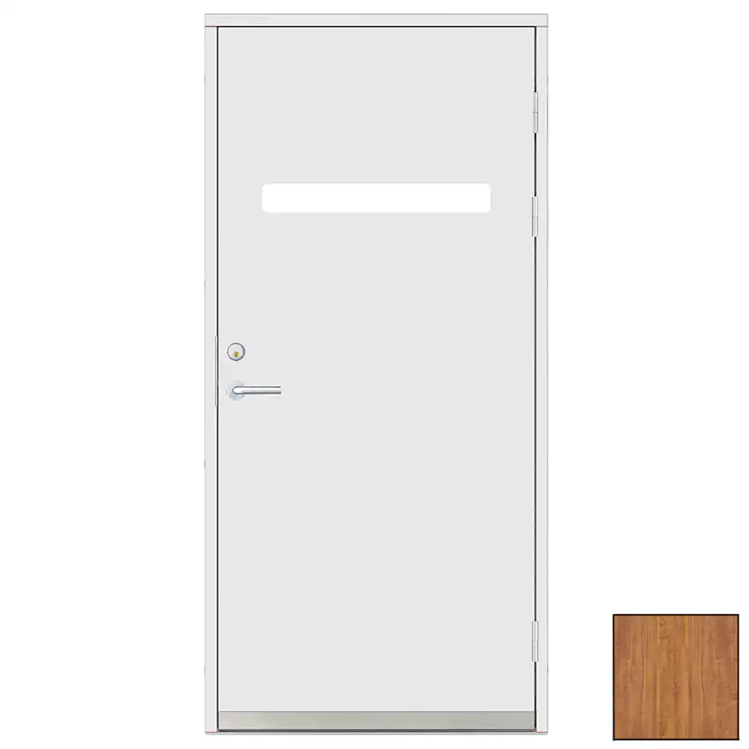 Ytterdörr SnickarPer 2130G Teak Klarglas