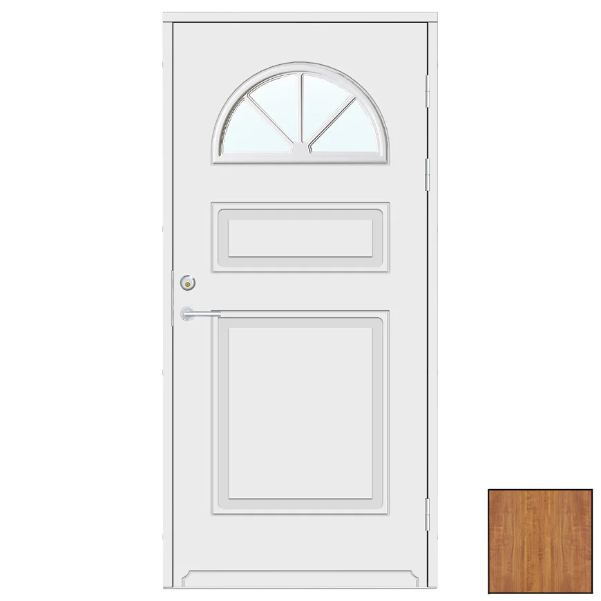 Ytterdörr SnickarPer 254G Teak Klarglas