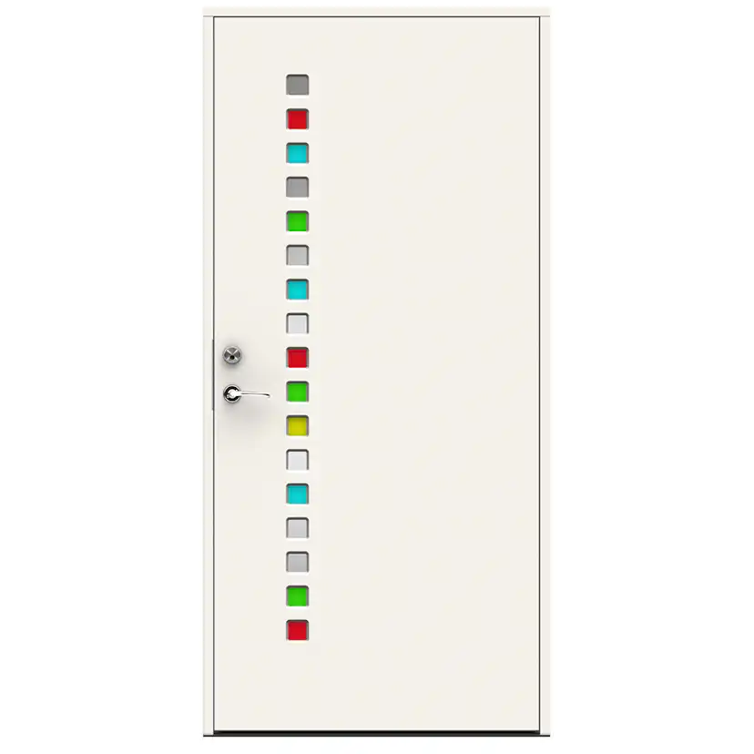 Ytterdörr Swedoor Prisma Färgat Glas