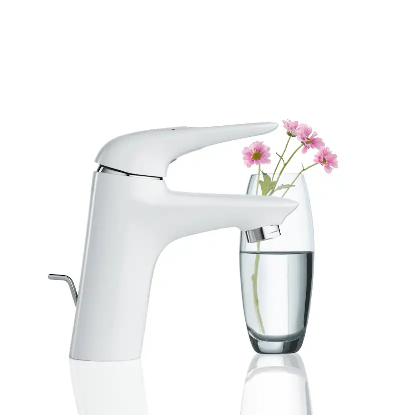 Tvättställsblandare Grohe Eurostyle Vit med Lyftventil